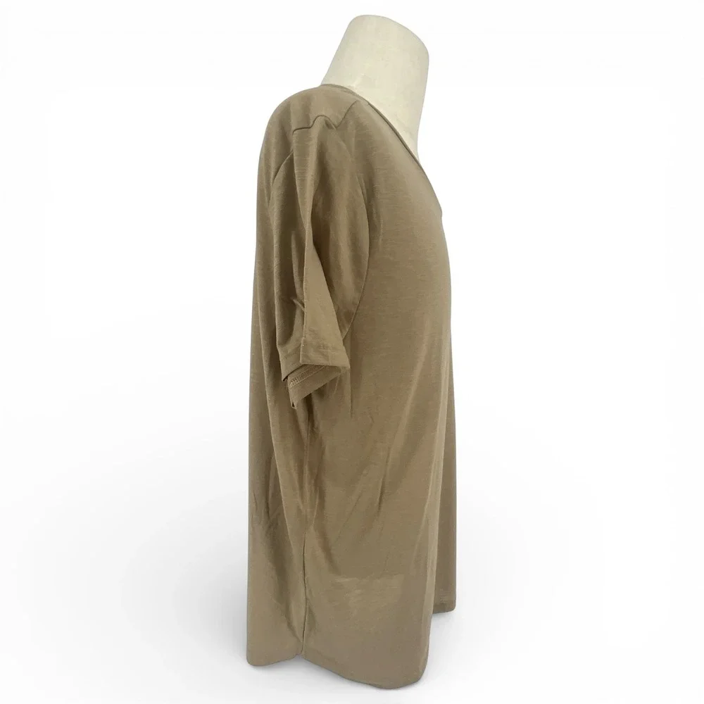 Guess Los Angeles Mens XXL Tan Khaki Slub Knit Pocket T-Shirt XBG143KA9M1 - Picture 6 of 10
